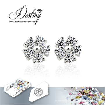 Destin bijoux cristaux de Swarovski boucle d’oreille de flocon de neige